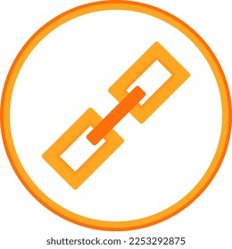 Link Flat Curve Vector Icon Design