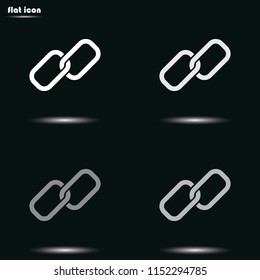 Link flat grayscale vector icon.