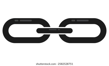 Link flat icon illustration isolated on white background.