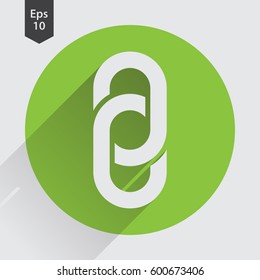 Link Flat Icon. Simple Sign Of Connection. Vector Illustrated Symbol