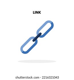 Link flat icon. Vector illustration on white background. Can used for digital product, presentation, UI and many more.