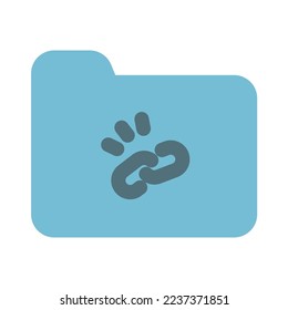 Link Folder Icon Solid Color