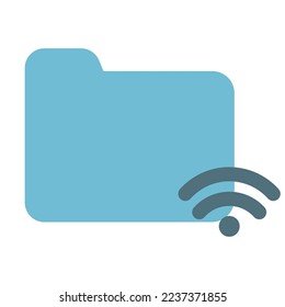 Link Folder Icon Solid Color