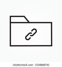 link folder line icon design vector illustration