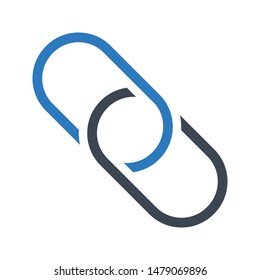 link glyph colour vector icon