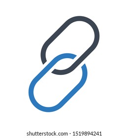 link glyph colour vector icon