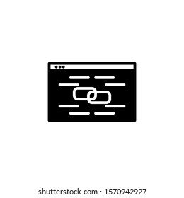 link glyph icon black and white