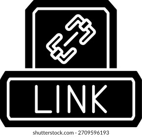 Diseño de icono de estilo de glifo de Enlace