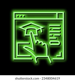enlace a un vector de señalización de luz de neón, recurso de educación superior. vínculo a la ilustración de recursos de educación superior