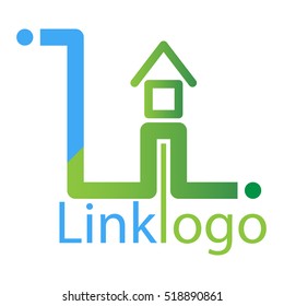 Link house logo. The cable and Wi-Fi Internet to the house