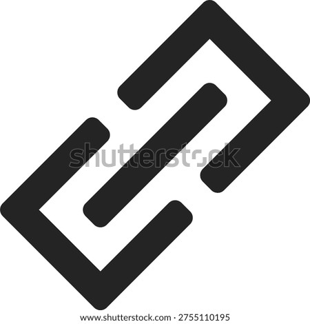 Link Hyperlink Chain Connection Icon Vector Illustration. Web Interface UI Symbol.