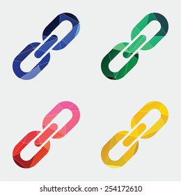 Link icon Abstract Triangle Geometrical background 