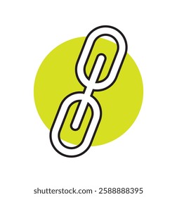 Link icon, attach link chain icon . internet url icon symbol . connection, attachment, connect, hyperlink icons button 