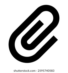 link icon, attached link file, internet web page URL, attachment , document, office paper clip icon symbol. paperclip vector