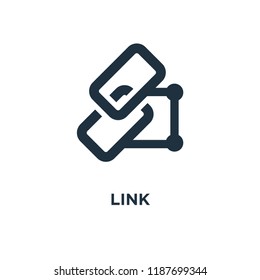 Link icon. Black filled vector illustration. Link symbol on white background. Can be used in web and mobile.