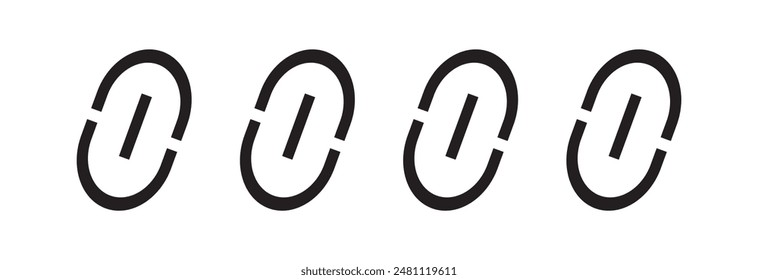 Link icon or button in flat style with long shadow, isolated vector illustration design eps 10