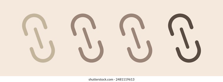 Link icon or button in flat style with long shadow, isolated vector illustration design eps 10