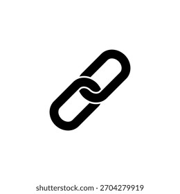 Icono de Enlace. Símbolo de conexión de cadena. Signo de datos adjuntos de hipervínculo