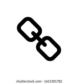 Link icon. Chain icon. Hyperlink, Web Link illustrations.