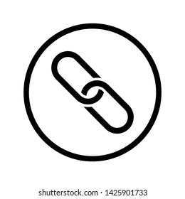 Link Icon. Chain Illustration As A Simple Vector Sign & Trendy Symbol for Design and Websites, Presentation or Mobile Application.