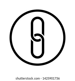Link Icon. Chain Illustration As A Simple Vector Sign & Trendy Symbol for Design and Websites, Presentation or Mobile Application.
