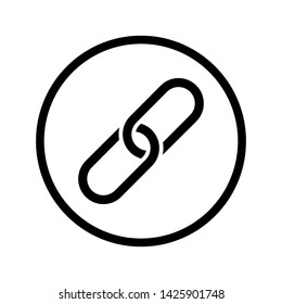 Link Icon. Chain Illustration As A Simple Vector Sign & Trendy Symbol for Design and Websites, Presentation or Mobile Application.