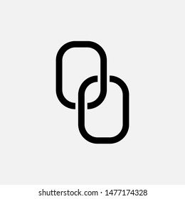 Link Icon. Chain, Network or Connection Illustration As A Simple Vector Sign & Trendy Symbol for Design,  Websites, Presentation or Mobile Application.  