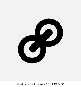 Link Icon. Chain, Network or Connection Illustration As A Simple Vector Sign & Trendy Symbol for Design,  Websites, Presentation or Mobile Application.  