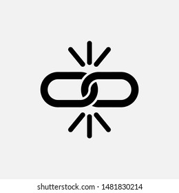 Link Icon. Chain, Network or Connection Illustration As A Simple Vector Sign & Trendy Symbol for Design,  Websites, Presentation or Mobile Application.  