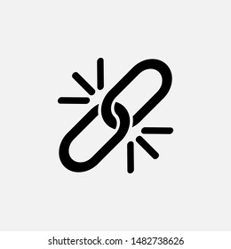 Link Icon. Chain, Network or Connection Illustration As A Simple Vector Sign & Trendy Symbol for Design,  Websites, Presentation or Mobile Application.  
