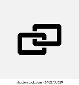 Link Icon. Chain, Network or Connection Illustration As A Simple Vector Sign & Trendy Symbol for Design,  Websites, Presentation or Mobile Application.  