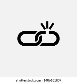 Link Icon. Chain, Network or Connection Illustration As A Simple Vector Sign & Trendy Symbol for Design,  Websites, Presentation or Mobile Application.  ,