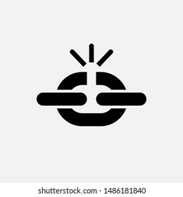 Link Icon. Chain, Network or Connection Illustration As A Simple Vector Sign & Trendy Symbol for Design,  Websites, Presentation or Mobile Application.  ,
