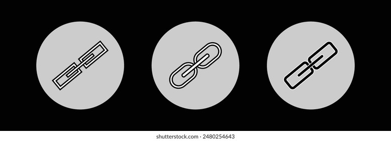 Link icon. chain icon symbol with texture for luxury brochure invitation ad or web template paper. Eps 10.