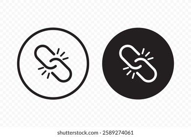 Link icon. chain icon symbol with texture for luxury brochure invitation ad or web template paper. Eps 10.