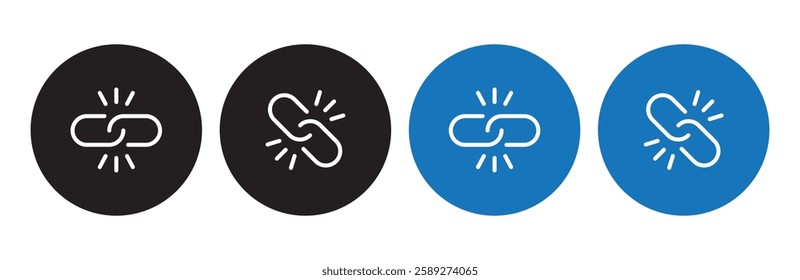 Link icon. chain icon symbol with texture for luxury brochure invitation ad or web template paper. Eps 10.
