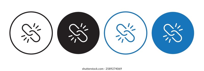 Link icon. chain icon symbol with texture for luxury brochure invitation ad or web template paper. Eps 10.