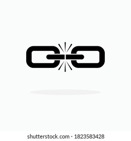 Link-Symbol. Kettensymbol - Vektorgrafik.