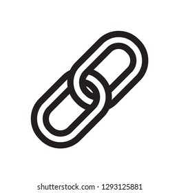 link icon, chain icon in trendy flat style 