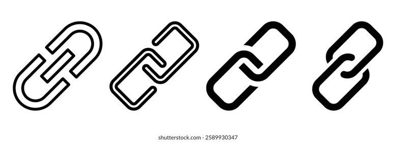 Link icon. Chain, link icon vector. Internet URL icon. External link. Hyperlink navigation.
