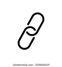 Link-Symbol. Kettenverbindungsvektorzeichen, Symbol anbringen