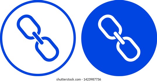 Link icon in circle. Vector illustration