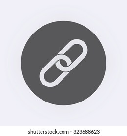 Link Icon in circle . Vector illustration