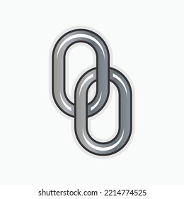 Icono de enlace. Conectividad, símbolo de cadena - vector.