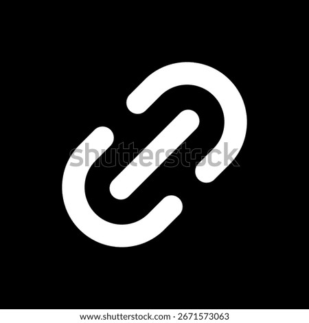 Link icon design illustration. Link icon vectors. Link icon design isolated on a black background. Link icon similar design.