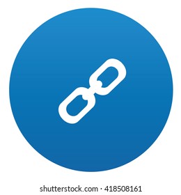 Link icon design on blue background,vector