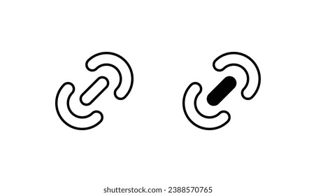 Link icon design with white background stock illustration