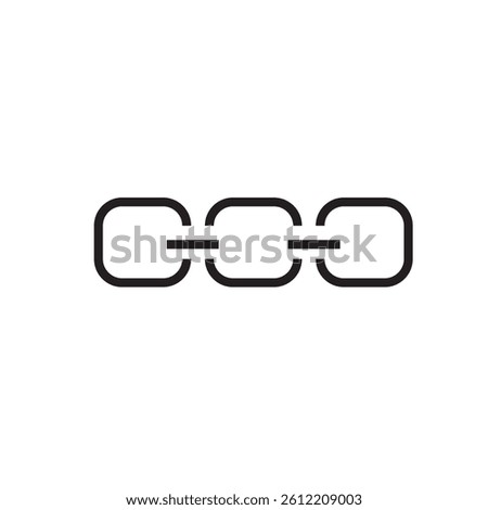 Link icon editable outline stroke vector eps