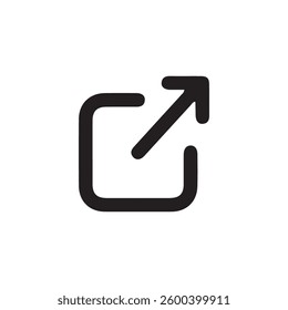 Link icon. External link icon, open page vector icon, Share link symbol on white background. Illustration Eps 10