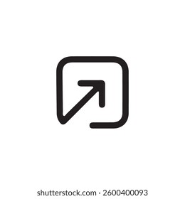 Link icon. External link icon, open page vector icon, Share link symbol on white background. Illustration Eps 10